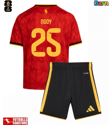 Belgien Nathan Ngoy #25 Hemmatröja Barn VM 2026 Kortärmad (+ Korta byxor)